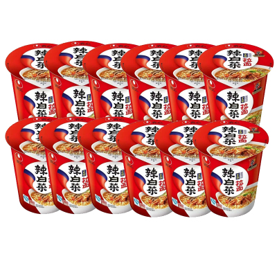 农心拉面辣白菜杯面70g*12桶