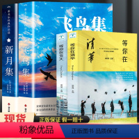 [共4册]飞鸟集+新月集+等你在清华北大 [正版]飞鸟集泰戈尔诗选双语全2册 飞鸟集+新月集英汉对照双语版 生如夏花泰戈