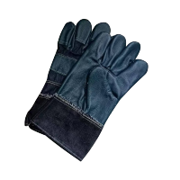 电焊手套家私皮牛仔布黄布分掌深色隔热耐磨焊工手套 1双