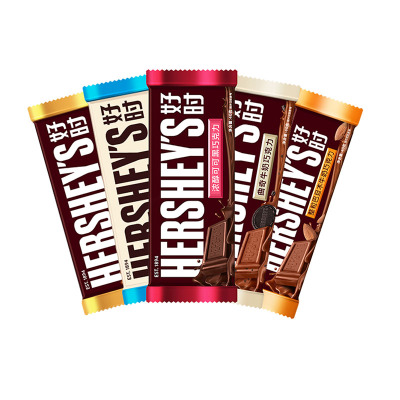 好时(Hershey’s)Hershey's/好时巧克力排块40g牛奶黑巧巴旦木白巧风味休闲零食品糖果
