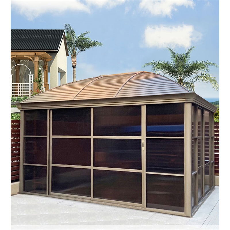 户外凉亭阳光房木屋铝合金迪亭子花园迪玛森露台庭院别墅餐厅四角民宿