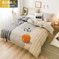 卡通儿童男孩床上用品棉四件套学生宿舍女孩棉床单被套三件套 三维工匠