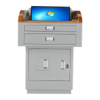 臻远 ZY-DMTYJT-10多媒体电脑桌全木面豪华钢木结合款800*720*1000