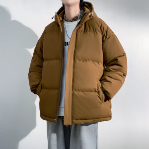 情侣款秋冬季时尚棉衣男士新款美式潮牌大码百搭外套痞帅上衣男装