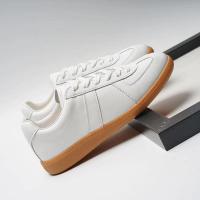 春季新款透气平底鞋百搭潮流德训鞋经典复古真皮小白鞋男款休闲鞋