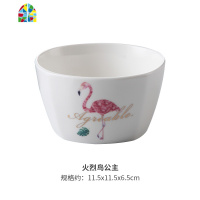小碗家用吃饭饭碗可爱2人情侣网红餐具ins加厚碗防烫北欧 FENGHOU 方碗甜美2个装