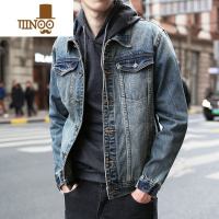 YANXU牛仔外套男新款美式复古男生酷帅穿搭套装一整套潮牌感