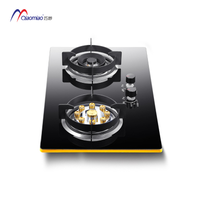 巧妙（QIAOMIAO）燃气灶天然气灶灶具煤气灶双灶液化气灶嵌入式台式9腔大火鸳鸯灶DJ301+液化气+上门.安装