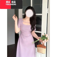 YIBUSHENG大码胖mm季纯欲风法式高级感气质连衣裙时尚显瘦洋气甜美裙子女