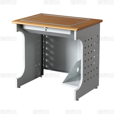 洛泰远 隐藏式翻转电脑桌培训桌多媒体学习桌办公桌D款单人位800*600*750mm