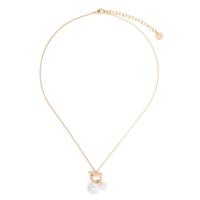 Ferragamo女士珍珠点缀项链锁骨链时尚百搭配饰 brass玻璃混搭