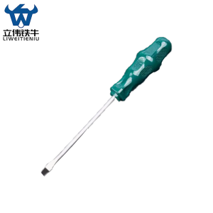 立伟铁牛绿胶炳螺丝刀6*125mm一字型/把