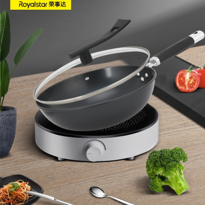 荣事达RC-JH32SN-黑钻爆炒精铁锅(无涂层)