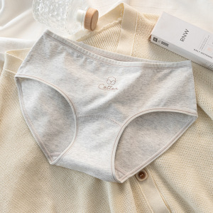 彩棉女士内裤 无印染原棉女士中腰内裤 全棉裆少女内裤