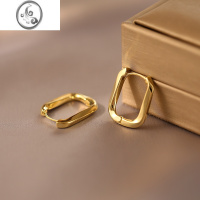 JiMi金色几何U型耳环女小众设计感ins潮高级感耳扣简约气质冷性风耳饰