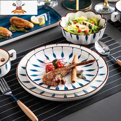 敬平日式餐具套装家用西餐餐盘全套轻奢网红一人食创意碗盘子碗碟组合