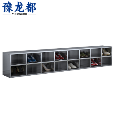 豫龙都不锈钢换鞋柜16格台