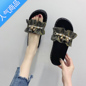 SUNTEK软底松糕拖鞋女夏外穿2022年新款时尚百搭ins潮网红厚底防滑凉拖