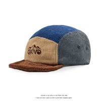 GKVO春秋新款帽男拼色时尚灯芯绒平檐棒球帽软帽檐韩版街头百搭女