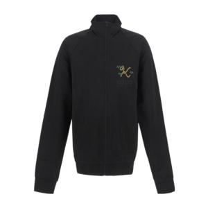 高田贤三(Kenzo)黑色长袖夹克男运动卫衣套头衫拉链开合刺绣徽标 黑色 M