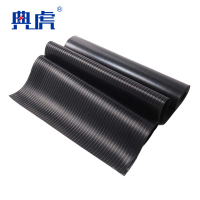 典虎 绝缘橡胶垫 黑色条纹5mm*1.5m*5m 卷
