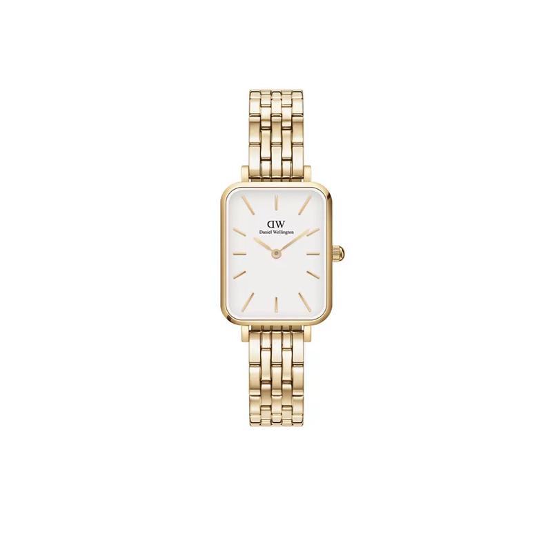 丹尼尔惠灵顿(Daniel Wellington)女款简约金色不锈钢机械表时尚优雅可替换表带腕表