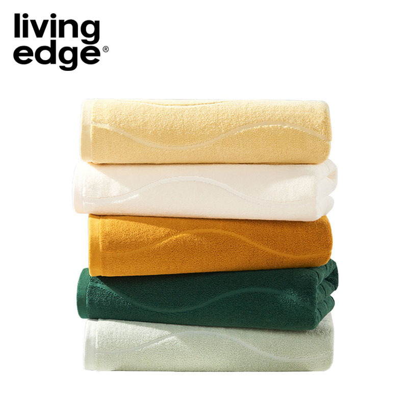 栎捷时 波纹系列 抗菌纯棉素色毛巾 34*75cm/115g