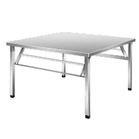 迅迈 110*110*72cm可折叠桌不锈钢折叠桌家用饭桌夜市租房饭店餐桌摆摊桌夜市烧烤淄博烧烤桌