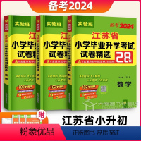 [3本套]语数英 小学升初中 [正版]春雨小升初2024语文数学英语江苏省小学毕业升学考试试卷精选28套苏教版六年级总复