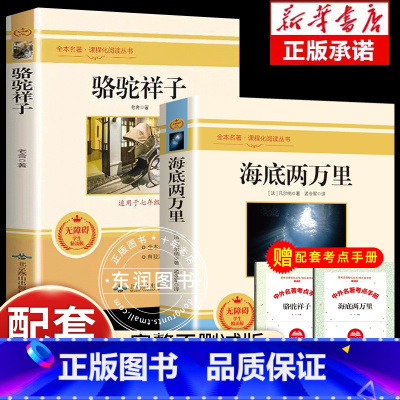 海底两万里+骆驼祥子 送考点手册(2册) [正版]七年级下册课外书必读10册海底两万里骆驼祥子老舍原著完整版初中生紫藤萝