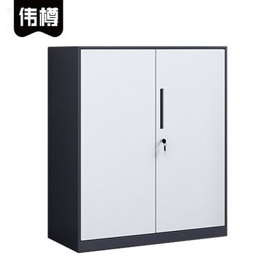 伟樽铁皮矮柜灰白套色对开铁门900*400*925mm台