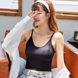 浪莎运动文胸女士夏季U型大背心式性感文胸无钢圈内搭打底运动胸罩内衣1件