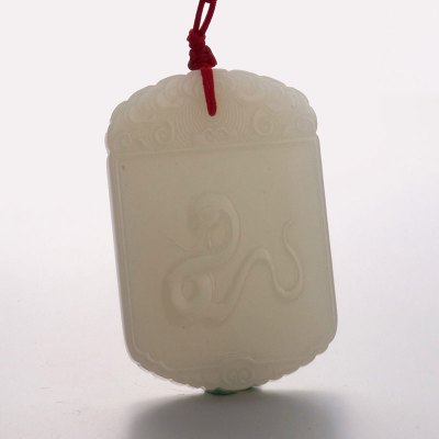 梦克拉 和田玉吊坠 白玉 和田玉十二生肖吊坠 属相 和田玉生肖蛇吊坠 玉佩