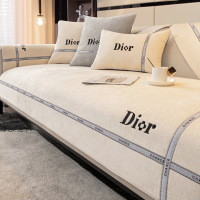 添福运 高级感雪尼尔沙发垫子四季通用防滑坐垫轻奢皮沙发套罩靠背巾盖布