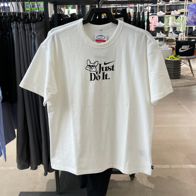 NIKE耐克短袖T恤运动休闲舒适透气针织圆领男装FV1129-100 D