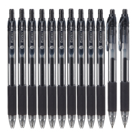 齐心 K37 巨黑按动中性笔 子弹头 0.5mm 12支/盒 黑