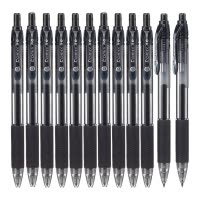 齐心 K37 巨黑按动中性笔 子弹头 0.5mm 12支/盒 黑
