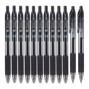 齐心 K37 巨黑按动中性笔 子弹头 0.5mm 12支/盒 黑