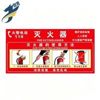伽隽 灭火器使用方法标识牌 30*15cm 张