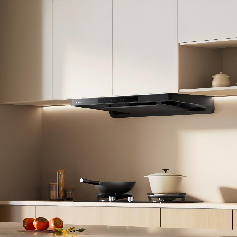 老板(Robam)F50油烟机顶吸抽油烟机欧式25风量变频家用大吸力1050Pa挥手智控 [定时+防干烧烟灶]