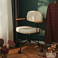 八九间北欧休闲电脑椅家用复古座椅简约办公椅子书房转椅