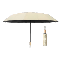 友谊船 16骨晴雨两用黑胶遮阳防晒防紫外线太阳伞女高颜值加大双龙骨雨伞 把