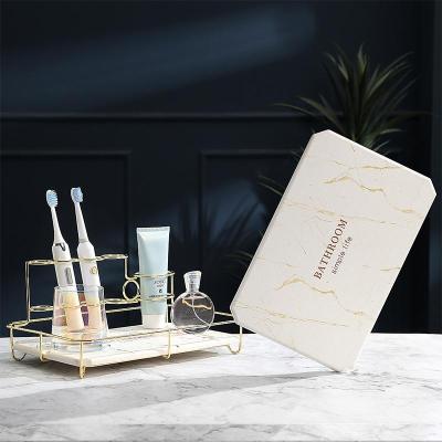 硅藻泥牙刷架电动牙刷置物架浴室卫生间免打孔台面收纳硅藻泥吸水-31*21*15cm