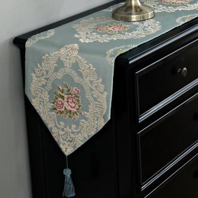 家柏饰(CORATED)欧式桌巾布艺餐桌装饰布长条简欧家用鞋柜电视柜桌布茶几禅意桌旗 花柒桌旗 桌旗32*160cm