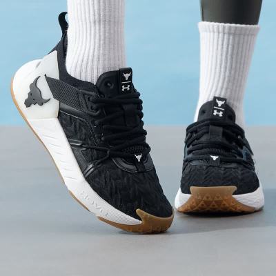 安德玛(Under Armour)女鞋跑步鞋 Project Rock强森6网面透气运动鞋3026535-002 ZP