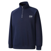 JEEP SPIRIT男士长袖打底衫立领大码半拉链休闲卫衣套头2102