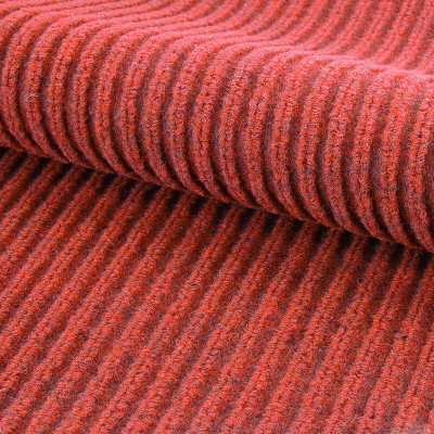 朗茨 复合条纹地垫 防滑吸水地毯 可定制 宽0.9*1米长 红色 1米