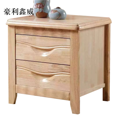 豪利鑫威床头柜简约现代卧室床边储物柜升级款原木色50*41*50cm