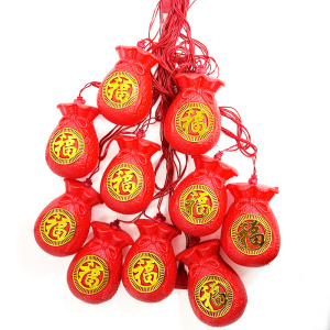 LED灯笼串 9米10灯-福袋款 红色 常亮/条