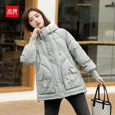 高梵短款羽绒服女2021年新款小个子宽松时尚休闲90白鸭绒加厚冬外套02405-JC-S1200205